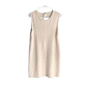 St John Sport Cream Ivory Textured Knit Dress Medium